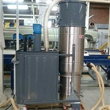 central vacuum polishing line مکنده صنعتی در پولیش زنی خودرو