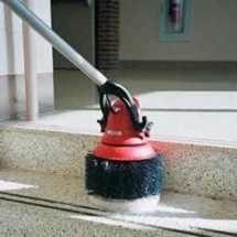 stairwell washing شستشوی راه پله با اسکرابر چندمنظوره