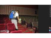 جارو برقی کوله ای نظافت سالن سینما کنفرانس همایش